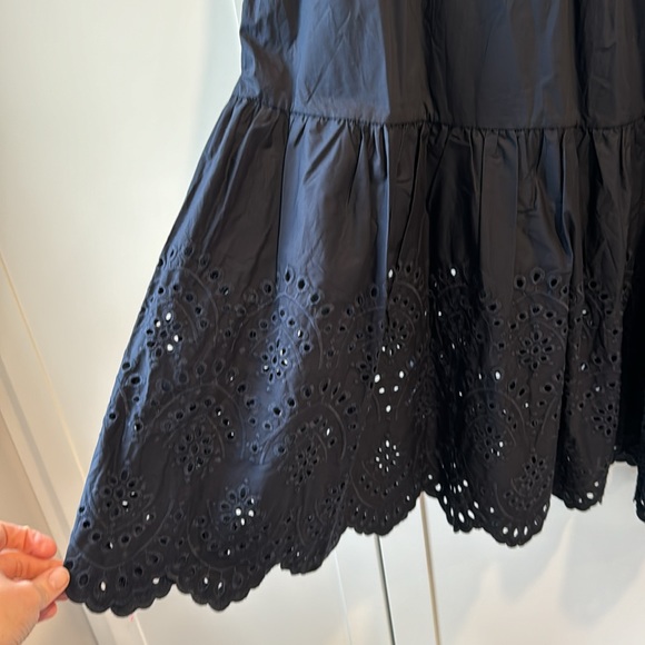 Haycinth House/English Factory Navy midi dress with eyelet detail. - Picture 6 of 12